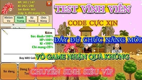 Ngọc Rồng Lậu Mới // Sever Test Vĩnh Viễn -Code Cực Ngon - Đầy Đủ Chức Năng Như Gốc - Update LiênTục