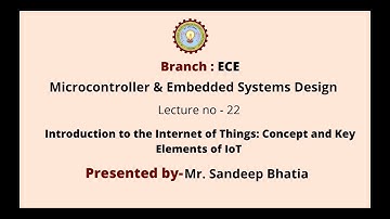 Microcontroller & Embedded System Design  | Introduction to the Internet of | AKTU Digital Education