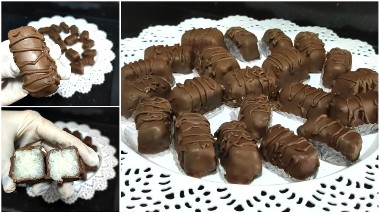 شيكولاته باونتي بدون حليب مكثف باسهل طريقة احسن من الجاهز