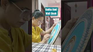Radha Rani Wall Clock With Rasin & Lippan Art / Rasin Wall Clock / #LippanArt #diyWallClock #shorts