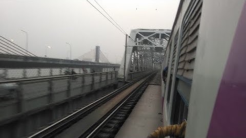 Beautiful Vivekananda Setu | Dankuni Sealdah Local Passing Over Bally Bridge