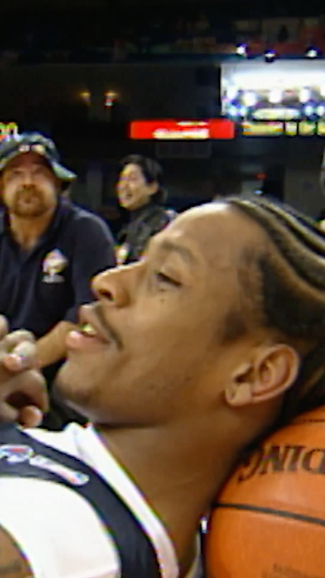 Allen Iverson Calls GAME for the East \u0026 Jerry Stackhouse Jokingly Drags Him Across the Floor