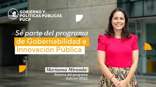 [TESTIMONIO] Programa de Gobernabilidad e Innovación Pública