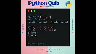 Python Quiz | Day 81 | What is the output of following Python code ?