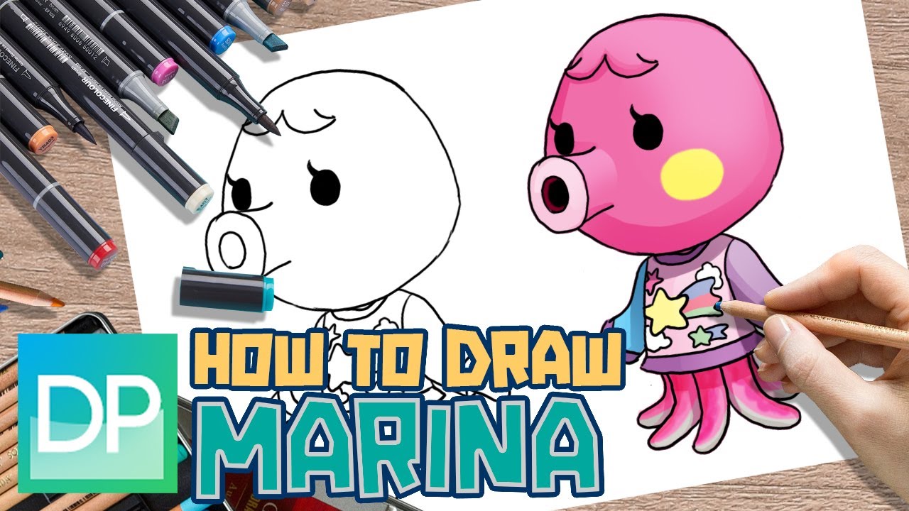 DRAWPEDIA] HOW TO DRAW MARINA FROM ANIMAL CROSSING - STEP ...