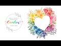How To Paint A Rainbow Floral Heart