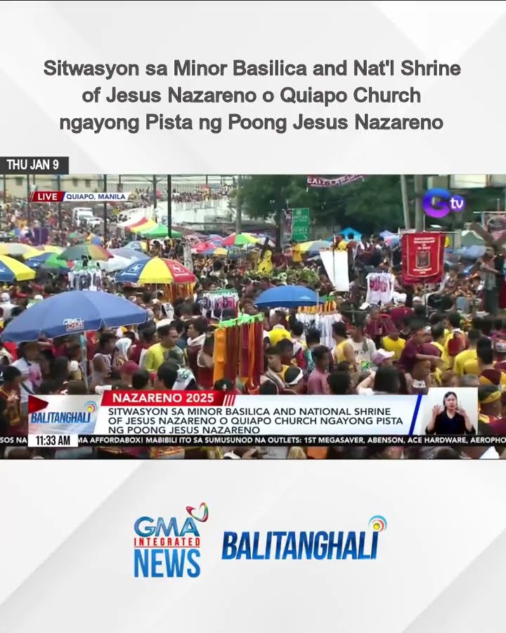 Sitwasyon sa Minor Basilica \u0026 Nat'l Shrine of Jesus Nazareno o Quiapo Church... | Balitanghali