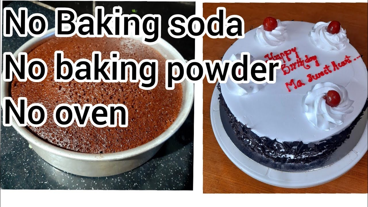 How to make a Perfect Black forest cake without baking soda &baking