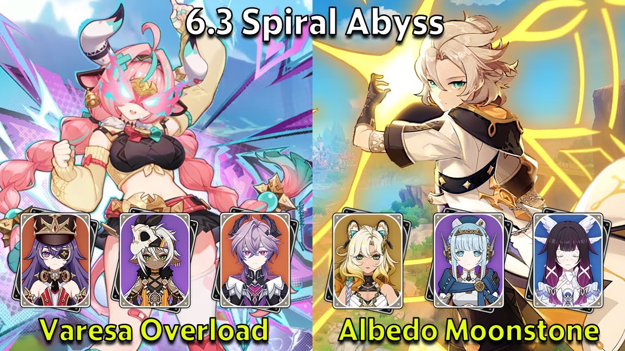 C0 Varesa Overload и C2 Albedo Moonstone - Полное прохождение Спиральной Бездны в Genshin Impact 6.3