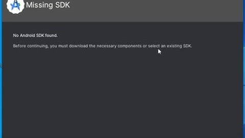 No android SDK Found how to install SDK in android studio IDE.