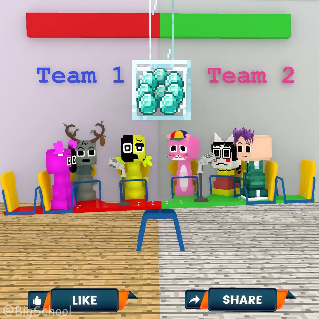 Which team will get the diamonds? Team 1 or Team 2? ?