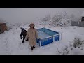 Снегопадище в Апшеронском районе. Наполняем бассейн снегом. Краснодарский край.