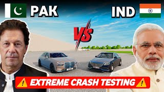 IND Prime Minister Car VS PAK Prime Minister Car | Crazy crash Testing - BeamNG