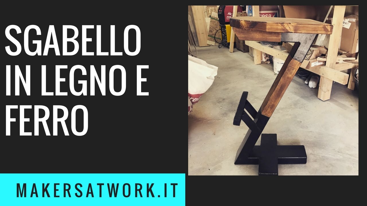 Sgabello Legno Con Ruote : Sgabello in legno e ferro fai da te youtube