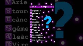 Brincadeira para colocar no status fala seu signo nos comentários 😘
