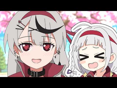 【手描き】シオン先輩の馬になって大興奮の沙花叉【ホロライブ/沙花叉クロヱ/紫咲シオン/塩シャチ】