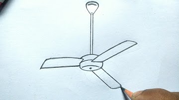 Ceiling fan drawing | How to Easy Draw ceiling Fan  How to art ceiling fan | drawing with rua