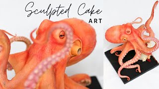 3D Octopus Sculpted Cake 🐙🪸