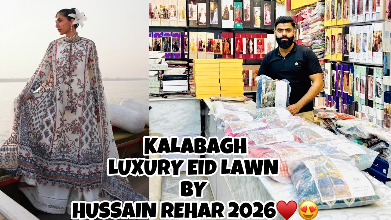 KALABAGH LUXURY UNSTICHTED LAWN COLLECTION BY HUSSAIN REHAR 26 | HUSSAIN REHAR LUXURY LAWN 2026