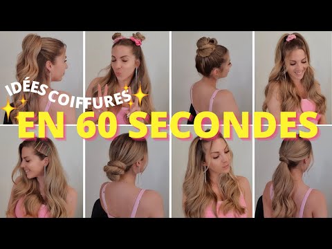 8 COIFFURE 60 SECONDE !!! coiffure cheveux mi long à long ☀️ coiffure summer 2022 ( coiffure 1 min )