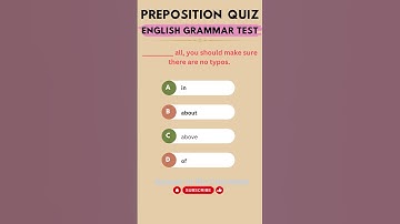 English Preposition Quiz: Can You Fill in the Blanks with the Correct Prepositions?