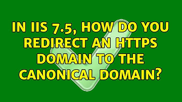 In IIS 7.5, how do you redirect an HTTPS domain to the canonical domain?