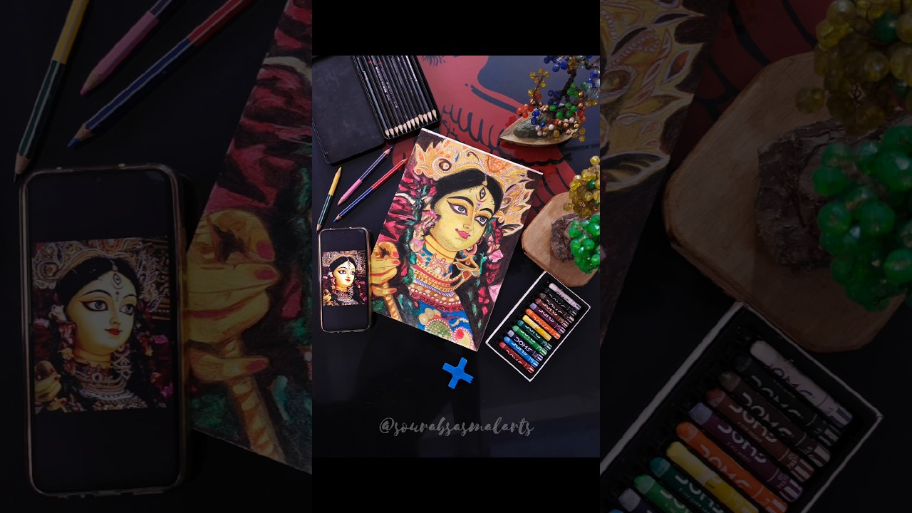 Durga Maa Drawing Final Part 