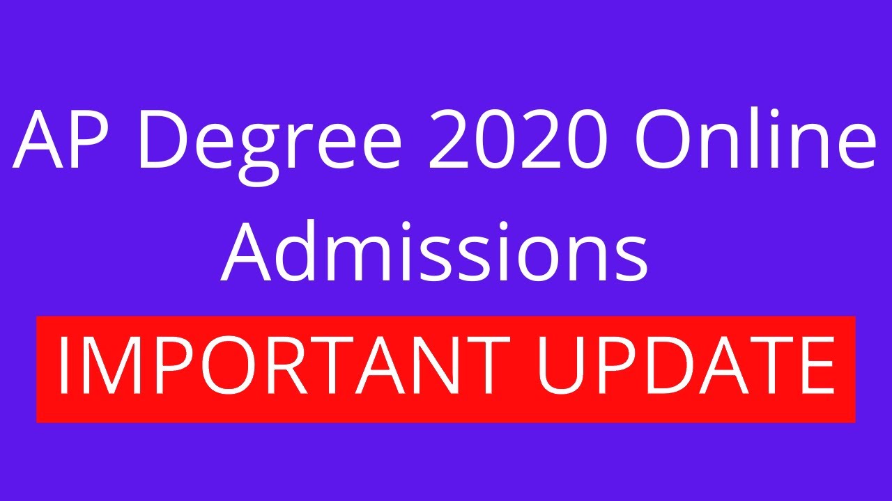 Degree 2020 Online Admission  AP | AP Degree 2020 Online Admission  | 2020 Degree  Online Admission