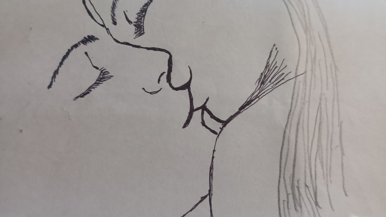 How to draw a kissing Lips |Drawing for kiss Step by step |Easy Drawing 💋😘