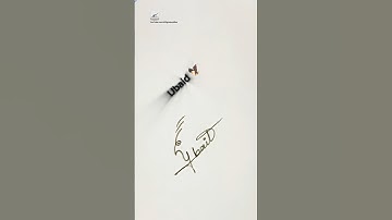 How to sign the letter U with Eagle 🦅 Ubaid #signature #howtosign #shorts