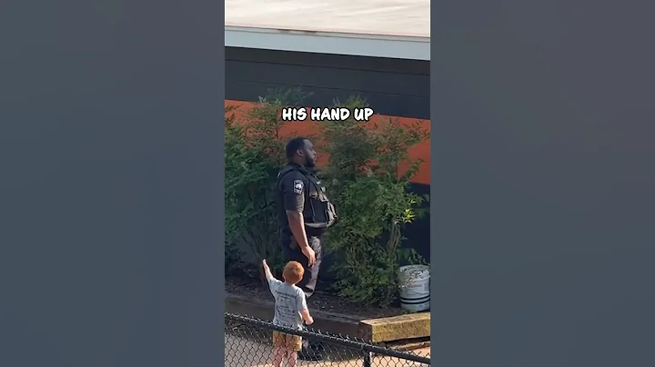 Heartwarming Moment: Little Boy's Respectful Gesture to Police Officer ❤️ #shorts
