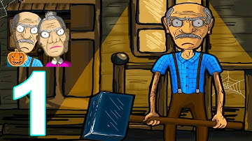 Grandpa And Granny Escape Gameplay Walkthrough Part 1 (IOS/Android)