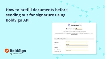 How to Prefill Documents Before Sending Out for Signature Using BoldSign API