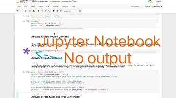 Jupyter Notebook cell not running , no output, only star