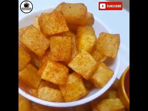 5 Minute Recipe | Potato Snacks Tea Time Recipe | Evening Snacks| Crispy Potato Cubes Recipe #Shorts