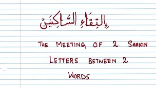 Tajweed Lessons - English 17- Meeting of 2 Saakin Letters/Iltiqa'a As Sakinain/Noon Quttniyyah