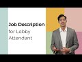 Job Description for Hotel Lobby Attendant