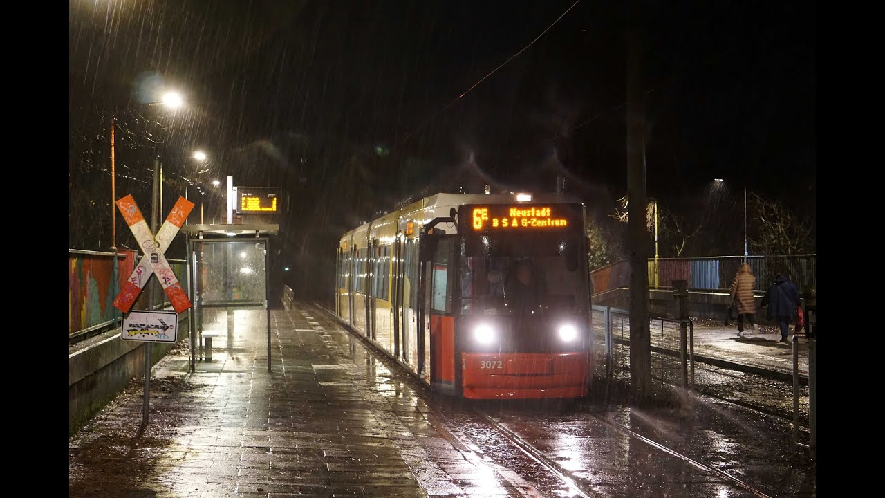Mitfahrt im Tw 3072 in die Neustadt