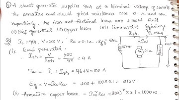How to solve a  Problem- with simple solution on dc generator  #losses #efficiency #generatedemf