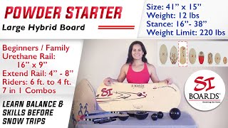 Snowboard Training Balance Board For Beginners And Kids | Si Boards Powder Starter 7 In 1 Snowboard Training Balance Board For Beginners And Kids | Si Boards Powder Starter 7 In 1
