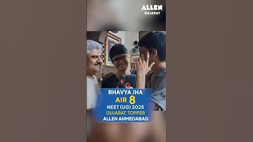 AIR 8 in NEET UG 2025 - Bhavya Chirag Jha’s Emotional Result Reaction! #shorts
