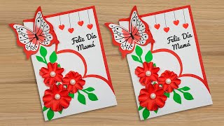 🌺Linda tarjeta de flores para el día de la madre 🌺mother's day card 💖 women's day