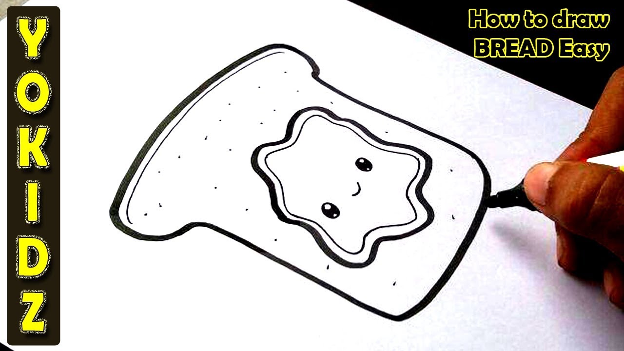 How to draw BREAD easy YouTube