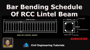 Bar Bending Schedule Of RCC Lintel Beam || Cutting Length Calculation || No of Stirrups