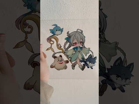 Lynn from Maple Story 💚 #maplestory #lynn #nexon #glasspainting #fyp #viral #like #follow