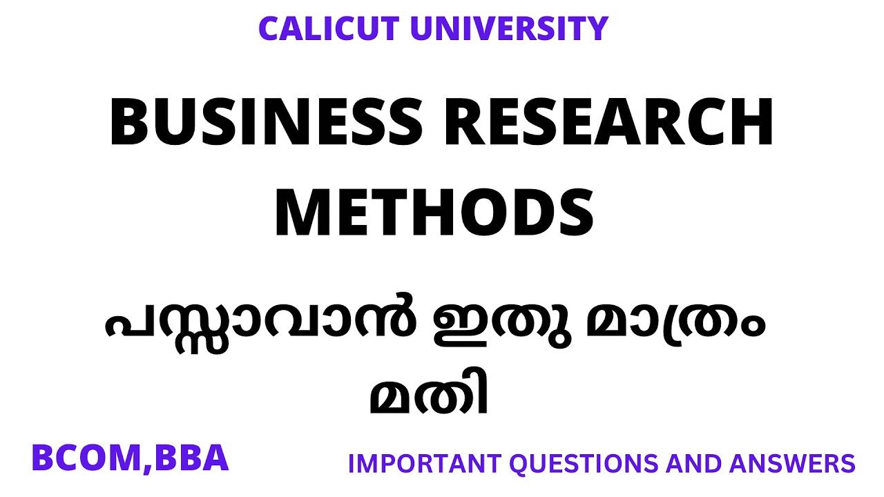 business research methods important questions