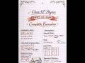 12th Physics Formula List Chapter-wise | Electrostatics to Optics (Full Syllabus)
