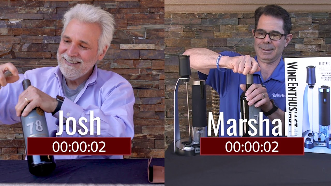 Электрический штопор против штопора официанта: кто быстрее? Гонка №1