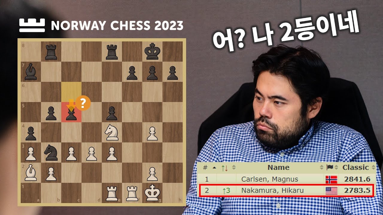 세계 체스 랭킹 2위, 히카루 나카무라 / 5라운드 / 2023 노르웨이 체스