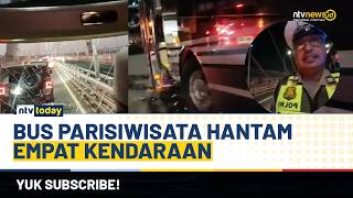 Bus Pariwisata Tabrak Empat Kendaraan di Area Perbaikan Jalan Jembatan Nasional Suramadu | NTV TODAY